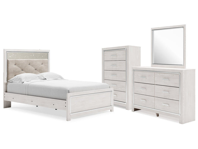 Altyra White Full Panel Bedroom Set with Dresser, Mirror and Chest (Online Special Price) - Ornate Home