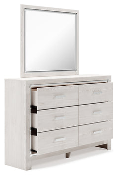 Altyra White Full Panel Bedroom Set with Dresser, Mirror and Chest - Ornate Home