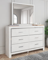 Altyra White Full Panel Bedroom Set with Dresser, Mirror and Chest - Ornate Home