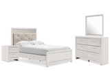 Altyra White Full Panel Bedroom Set with Dresser, Mirror and Nightstand (Online Special Price) - Ornate Home