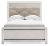 Altyra White Full Panel Bedroom Set with Dresser, Mirror and Nightstand - Ornate Home