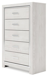 Altyra White Full Upholstered Panel Bed, Dresser, Mirror, Chest and Nightstand (Online Special Price) - Ornate Home