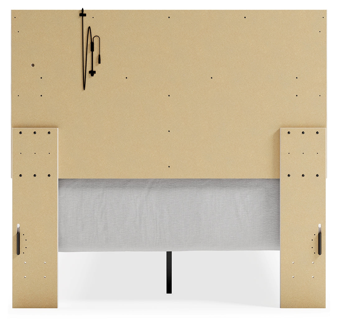 Altyra White Full Upholstered Panel Bed, Dresser, Mirror, Chest and Nightstand (Online Special Price) - Ornate Home