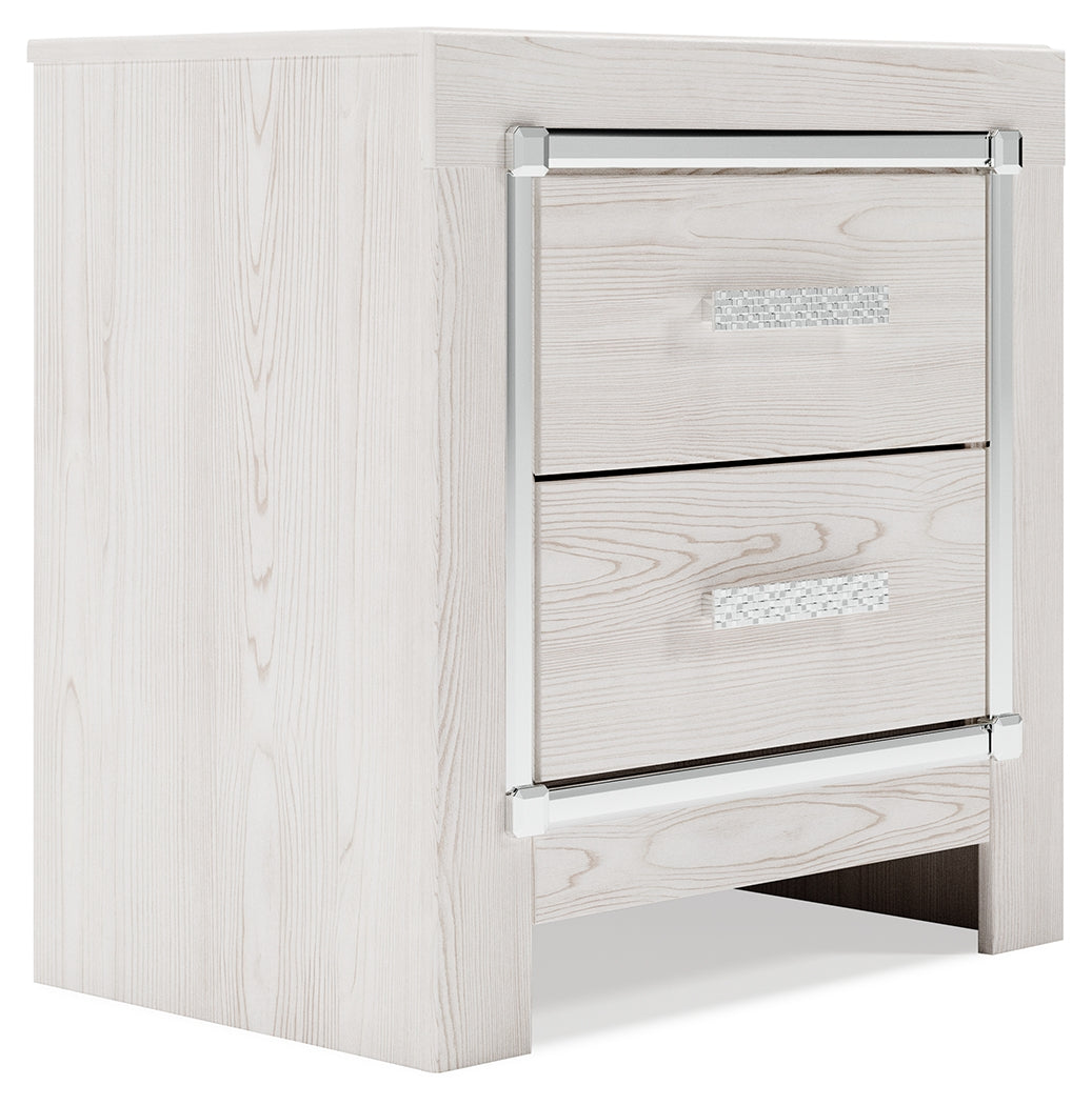 Altyra White Full Upholstered Panel Bed, Dresser, Mirror, Chest and Nightstand (Online Special Price) - Ornate Home