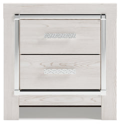 Altyra White Full Upholstered Panel Bed, Dresser, Mirror, Chest and Nightstand - Ornate Home