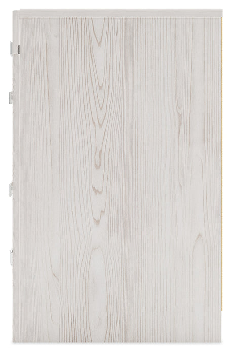 Altyra White Full Upholstered Panel Bed, Dresser, Mirror, Chest and Nightstand - Ornate Home