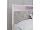 Altyra White King/California King Upholstered Panel Headboard (Online Special Price) - Ornate Home