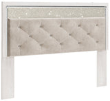 Altyra White King/California King Upholstered Panel Headboard (Online Special Price) - Ornate Home