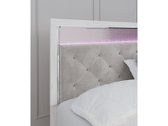 Altyra White King/California King Upholstered Panel Headboard - Ornate Home