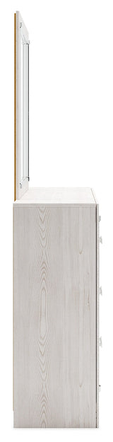 Altyra White King Panel Bed, Dresser, Mirror, Chest and Nightstand (Online Special Price) - Ornate Home
