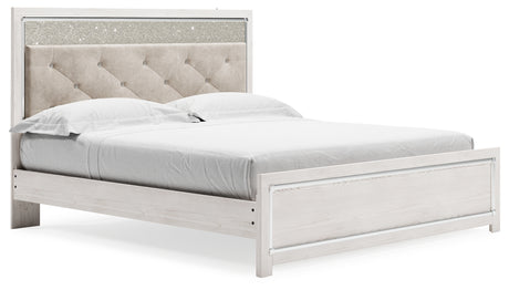 Altyra White King Panel Bed - Ornate Home