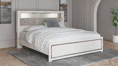 Altyra White King Panel Bookcase Bed - Ornate Home