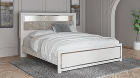 Altyra White King Panel Bookcase Bed - Ornate Home