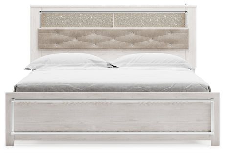 Altyra White King Panel Bookcase Bed - Ornate Home