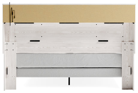 Altyra White King Panel Bookcase Bed - Ornate Home