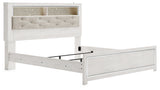 Altyra White King Panel Bookcase Bed - Ornate Home