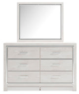 Altyra White King Platform Storage Bed, Dresser, Mirror, Chest and 2 Nightstands - Ornate Home