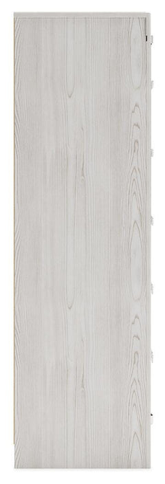 Altyra White King Platform Storage Bed, Dresser, Mirror, Chest and 2 Nightstands - Ornate Home