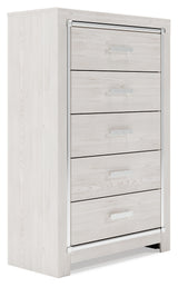Altyra White King Storage Bed, Dresser, Mirror, Chest and Nightstand (Online Special Price) - Ornate Home