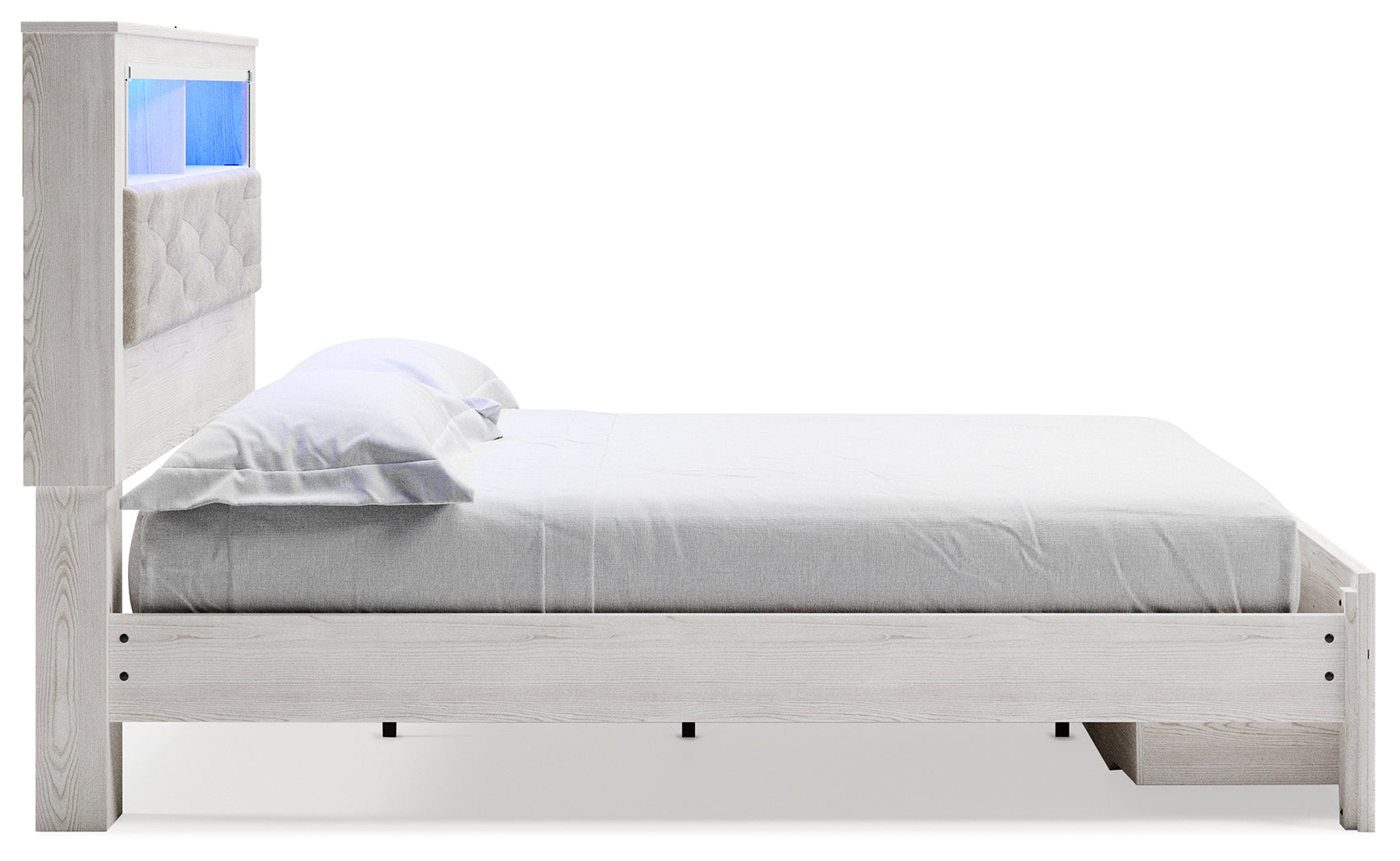 Altyra White King Storage Bed, Dresser, Mirror, Chest and Nightstand (Online Special Price) - Ornate Home