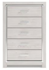 Altyra White King Storage Bed, Dresser, Mirror, Chest and Nightstand - Ornate Home