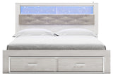 Altyra White King Storage Bed, Dresser, Mirror, Chest and Nightstand - Ornate Home