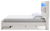Altyra White King Storage Bed, Dresser, Mirror, Chest and Nightstand - Ornate Home