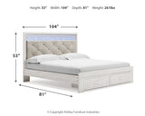 Altyra White King Storage Bedroom Set with Chest and 2 Nightstands (Online Special Price) - Ornate Home