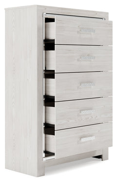 Altyra White King Storage Bedroom Set with Chest and 2 Nightstands - Ornate Home