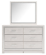 Altyra White King Storage Bedroom Set with Dresser, Mirror and 2 Chests - Ornate Home