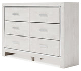 Altyra White King Storage Bedroom Set with Dresser and Nightstand - Ornate Home