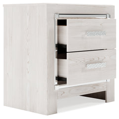 Altyra White King Storage Bedroom Set with Dresser and Nightstand - Ornate Home