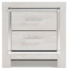 Altyra White King Storage Panel Bed and Nightstand - Ornate Home