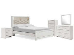 Altyra White Queen Bookcase Bed, Dresser, Chest and Nightstand (Online Special Price) - Ornate Home