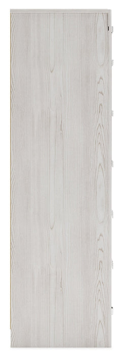Altyra White Queen Bookcase Panel Bedroom Set with Dresser, Mirror and Chest - Ornate Home