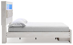 Altyra White Queen Bookcase Storage Bed, Chest and 2 Nightstands - Ornate Home