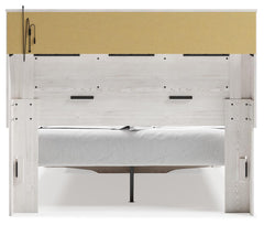 Altyra White Queen Bookcase Storage Bed, Chest and 2 Nightstands - Ornate Home