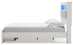 Altyra White Queen Bookcase Storage Bed, Chest and 2 Nightstands - Ornate Home