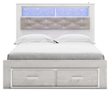 Altyra White Queen Bookcase Storage Bed, Dresser and Mirror - Ornate Home