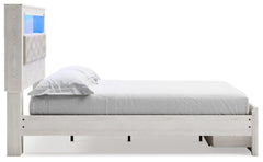 Altyra White Queen Bookcase Storage Bed, Dresser and Mirror - Ornate Home