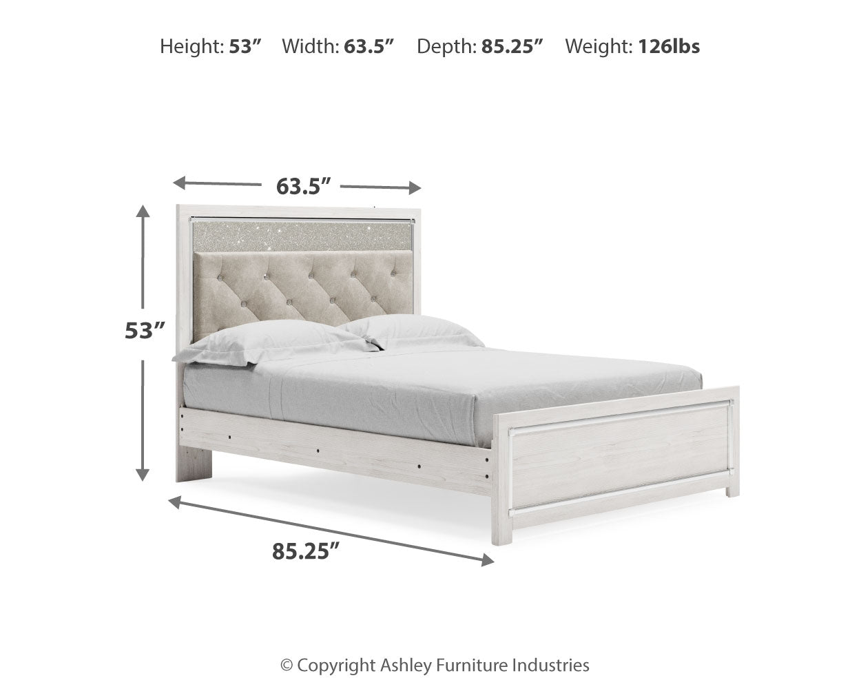 Altyra White Queen Panel Bed (Online Special Price) - Ornate Home