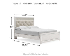 Altyra White Queen Panel Bed - Ornate Home