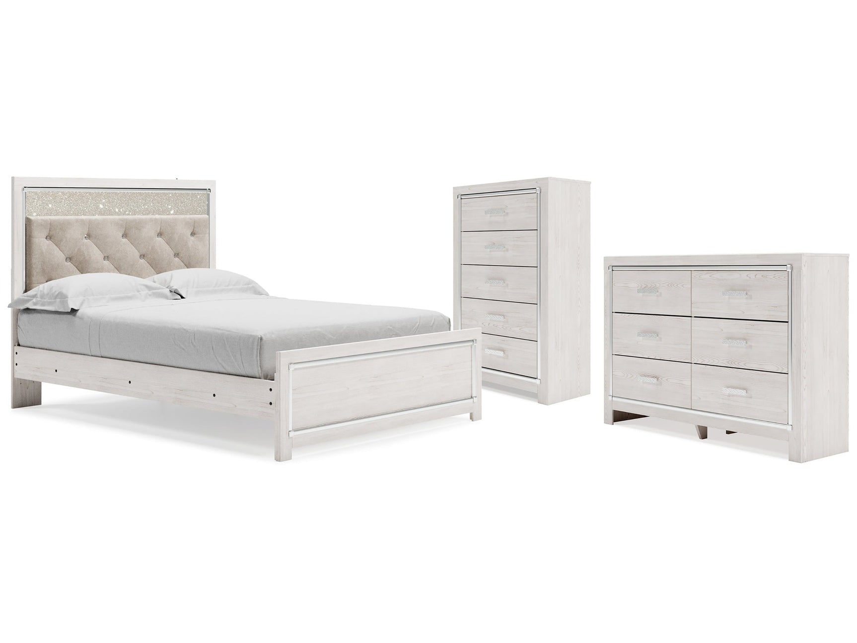 Altyra White Queen Panel Bedroom Set with Dresser and Chest (Online Special Price) - Ornate Home