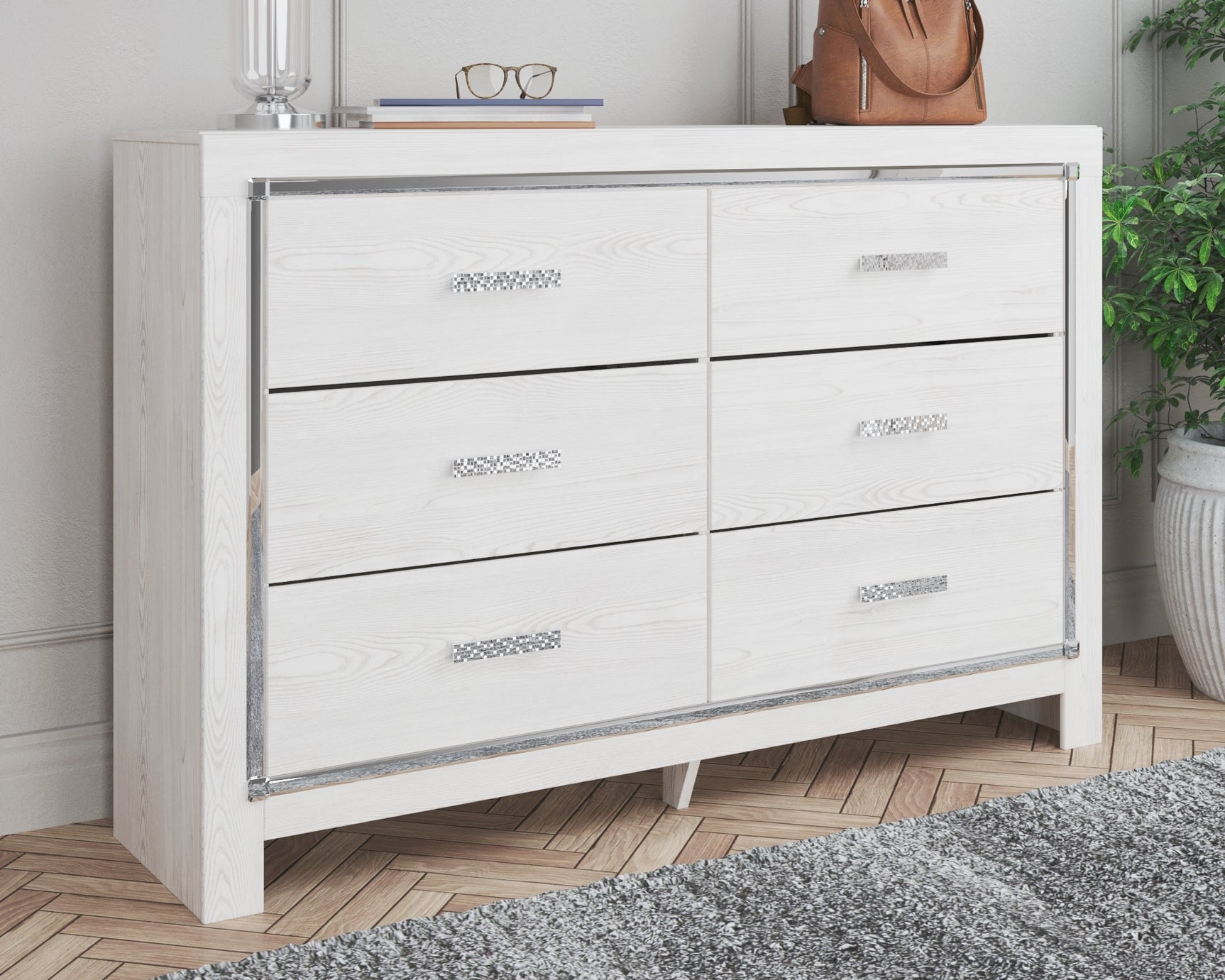 Altyra White Queen Panel Bedroom Set with Dresser and Chest (Online Special Price) - Ornate Home