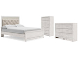 Altyra White Queen Panel Bedroom Set with Dresser and Chest - Ornate Home