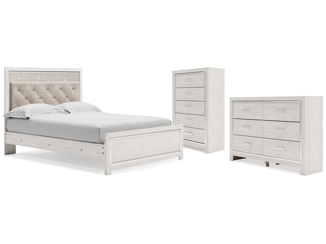 Altyra White Queen Panel Bedroom Set with Dresser and Chest - Ornate Home