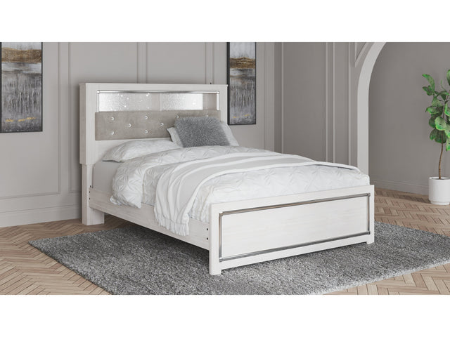 Altyra White Queen Panel Bookcase Bed - Ornate Home