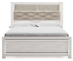 Altyra White Queen Panel Bookcase Bed - Ornate Home