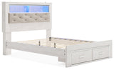 Altyra White Queen Panel Storage Bed, Dresser, Mirror and 2 Nightstands (Online Special Price) - Ornate Home