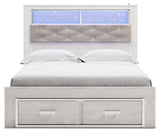 Altyra White Queen Panel Storage Bed, Dresser, Mirror and 2 Nightstands - Ornate Home